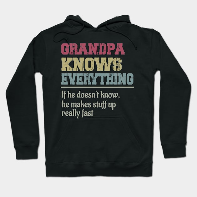 Grandpa Knows Everything Hoodie by Doc Maya